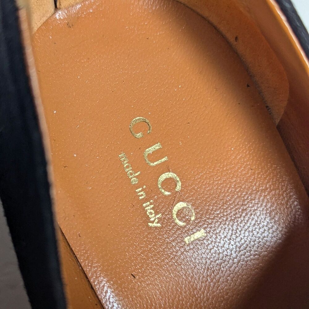 Gucci Betty High Heel Platform Bootie Size 36.5 | 6.5 Black Suede Bamboo Tassel - Picture 6 of 16
